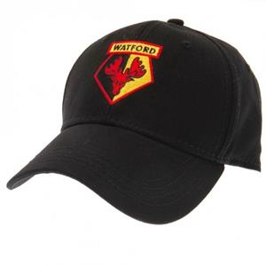 Watford FC unisex honkbalpet met Crest voor volwassenen One Size zwart/rood
