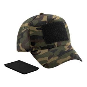 Beechfield Unisex Camo-baseballpet met verwijderbare patch voor volwassenen One Size transparant witte kleur