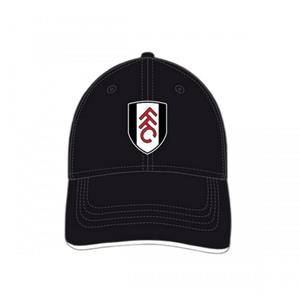 Fulham FC Unisex Super Core Crest-baseballpet voor volwassenen One Size zwart