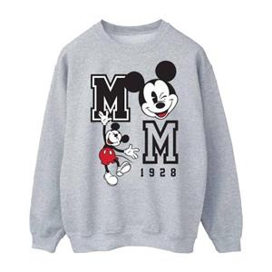 Disney heren Jump en Wink Mickey Mouse-sweatshirt L grijs