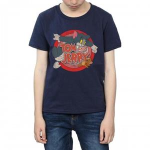 Tom And Jerry Tom en Jerry Klassiek Catch-katoenen T-shirt voor jongens 12-13 wit