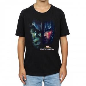 Pertemba FR - Apparel Thor: Ragnarok Boys Hulk katoenen T-shirt met gespleten gezicht 12-13 zwart
