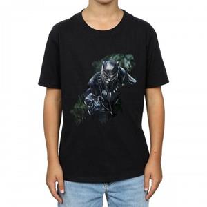 Black Panther jongens wild silhouet katoenen T-shirt 12-13 zwart