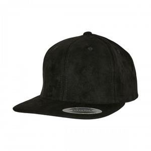 Flexfit unisex snapback-pet van imitatiesuède voor volwassenen One Size zwart