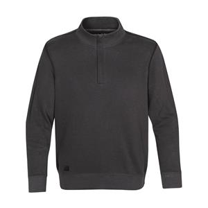 Stormtech Heren Hanford 1/4 Zip Mock Neck Jumper/Sweatshirt 2XL houtskool/zwart