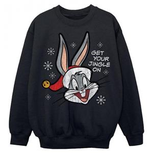 Looney Tunes jongens Bugs Bunny kerstsweater 12-13 zwart