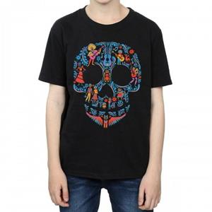 Katoenen T-shirt met schedel van Coco Boys 12-13 marineblauwe kleur