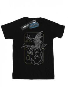 Harry Potter jongens Dragon Line Art T-shirt 12-13 wit