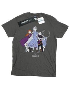Disney Girls Frozen 2 Distressed Group katoenen T-shirt 12-13 houtskool