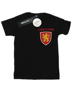 Harry Potter jongens Gryffindor Lion faux zak T-shirt 12-13 zwart