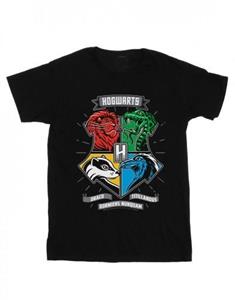 Harry Potter jongens Zweinstein Toon Crest T-shirt 9-11 Years wit