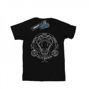 Harry Potter meisjes Zwadderich zegel katoenen T-shirt 12-13 zwart