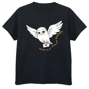 Harry Potter meisjes uil letter katoenen T-shirt 12-13 zwart