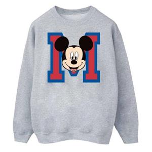 Disney Heren Mickey Mouse Gezicht Sweatshirt L grijs
