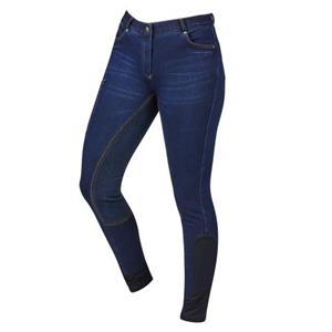 Dublin dames/dames Shona denim rijbroek met volledig suède zitvlak 6 UK L asgrijze kleur