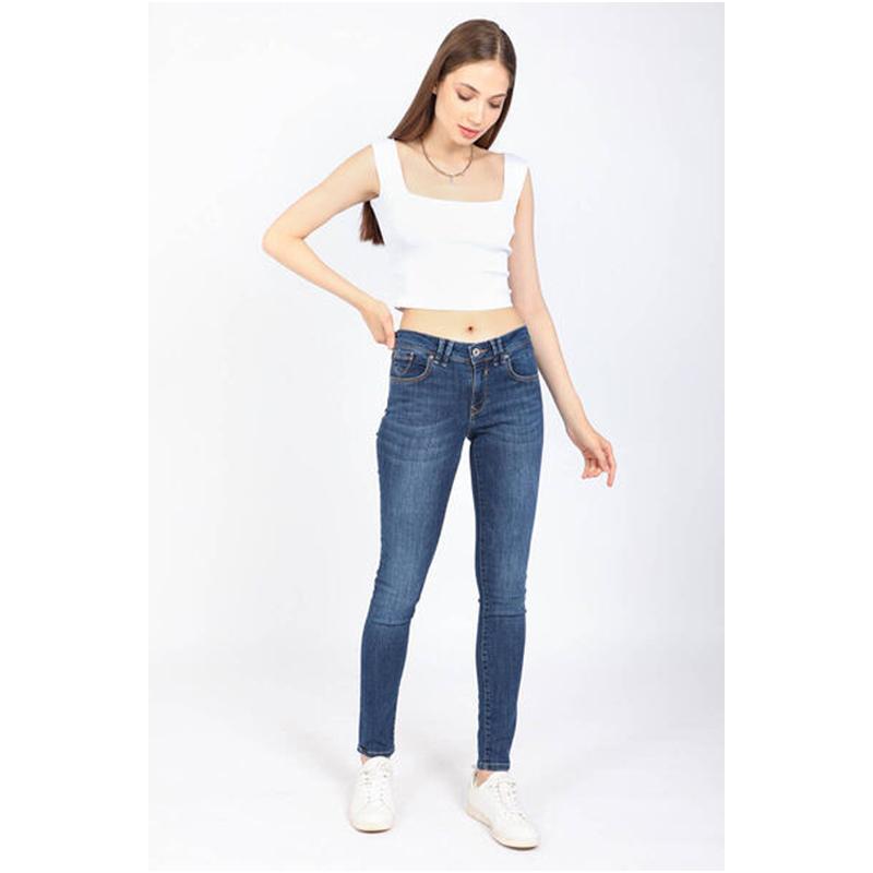 Banny Jeans Dames Mid Waist Stretch Jeans Donkerblauw