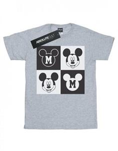 Disney jongens Mickey Mouse lachende vierkanten T-shirt 9-11 Years wit