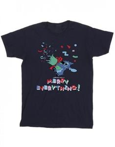 Disney meisjes Lilo en Stitch Stitch Merry Everything katoenen T-shirt 12-13 zwart