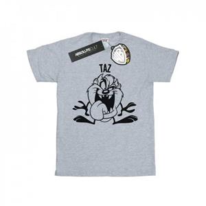 Looney Tunes meisjes Taz katoenen T-shirt met groot hoofd 12-13 wit