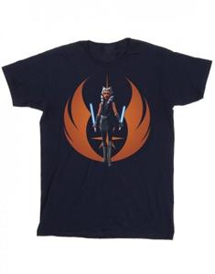 Star Wars jongens Clone Wars Ahsoka Rebel Pose T-shirt 7-8 Years wit