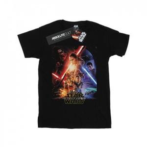 Star Wars Boys Force ontwaakt poster T-shirt 9-11 Years zwart