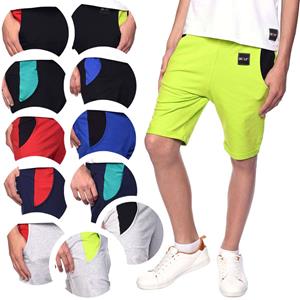 BEZLIT Kinder jongens stoffen short 104 karmijnroze kleur