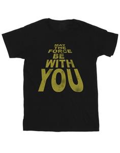 Star Wars Boys May The Force Be With You T-shirt 12-13 zwart
