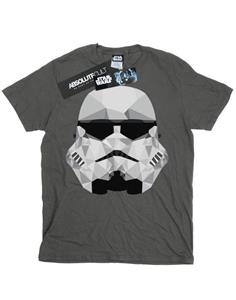 Star Wars jongens Stormtrooper geometrische helm T-shirt 12-13 houtskool