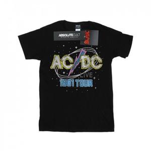 AC/DC jongens 1981 Live Tour-T-shirt 12-13 zwart