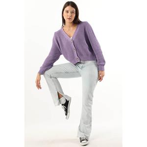Banny Jeans Jeansbroek met hoge taille en split voor dames, ijsblauw