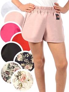 Kmisso Mädchen Shorts mit Blumenmuster 104/110 zalm