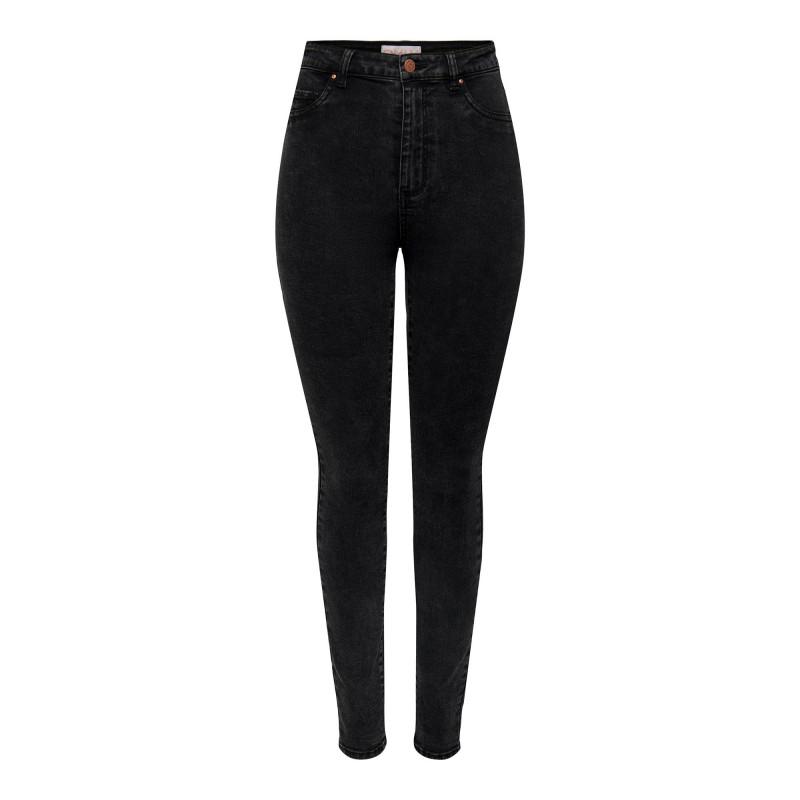 Only Skinny fit jeans katoenen zakken riemlus zwart Alleen voor dames