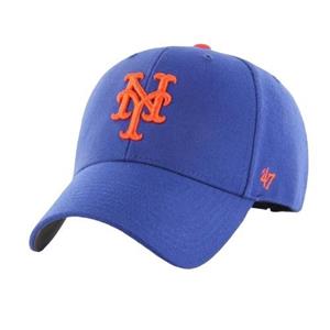 Pertemba FR - Apparel 47 Unisex New York Mets-baseballpet voor volwassenen One Size oranje/koningsblauwe kleur
