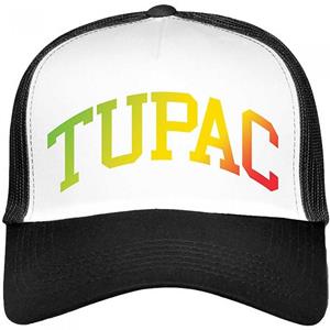 Pertemba FR - Apparel Tupac Shakur Unisex volwassen gradiënt mesh logo baseballpet One Size wit/zwart