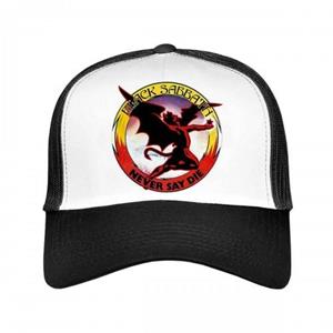 Black Sabbath Unisex volwassene zeg nooit sterven Mesh Panel Cap One Size zwart/wit