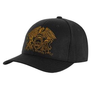 Queen Koningin Unisex volwassen klassieke Crest baseballpet One Size zwart/goud