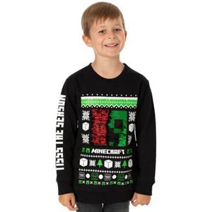 Minecraft Kinder/Kids Creeper Pailletten Kersttrui 7 Years