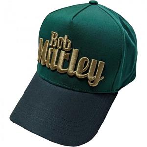 Bob Marley Unisex pet met logo voor volwassenen One Size groen