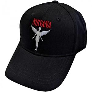 Nirvana Unisex volwassen engelachtige baseballpet One Size rood/zwart