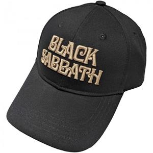 Black Sabbath Unisex-baseballpet met logo voor volwassenen One Size zwart
