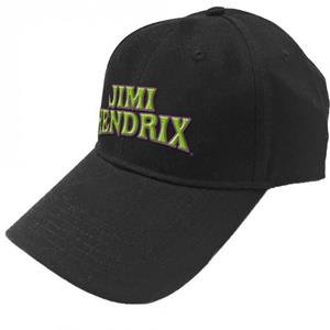Jimi Hendrix Unisex volwassen booglogo baseballpet One Size groen/zwart