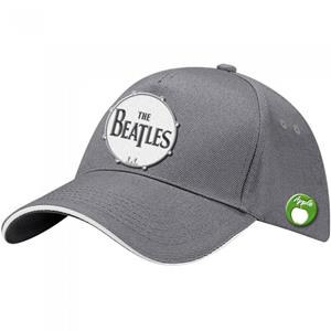 The Beatles Unisex volwassen Drum Baseball Cap One Size grijs/wit
