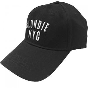 Blondie Unisex volwassen NYC-logo baseballpet One Size zwart/wit
