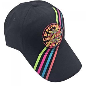 The Beatles De Beatles unisex volwassen Sgt Pepper Strip baseballpet One Size zwart