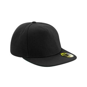 Beechfield Unisex Volwassen Originele Flat Peak Snapback Cap One Size zwart