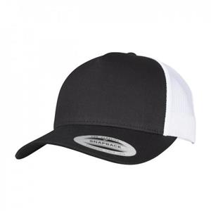 Flexfit Unisex volwassen tweekleurige 5 Panel Trucker Cap One Size houtskool/wit