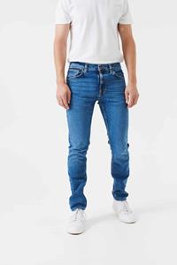 Nudie Jeans Herren vegan Jeans Slim Tapered Fit Lean Dean Lost Orange Blau