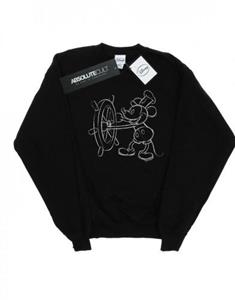 Disney Boys Mickey Mouse Steamboat Sketch-sweatshirt 9-11 Years zwart