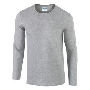 Gildan heren T-shirt in zachte stijl met lange mouwen 2XL wit