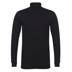 Skinni Fit heren feel good top met lange mouwen en rolhals 2XL zwart
